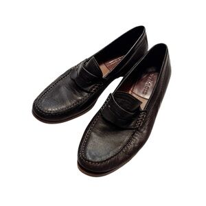 Trask Dark Brown Leather Slip-On Loafers